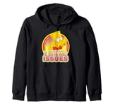 The Simpsons Bart Simpson Blowing Raspberry I Have Issues Zip Hoodie