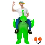 XMAS Kids Adult Scary Alien Inflatable Costume Blow Up Suits Party Dress