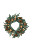 Truly Dried Orange Glitter Wreath, Dia.40cm