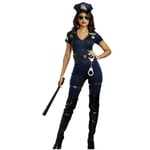 Vuxna Kvinnor Polis Kostym För Halloween Dress Up Party S