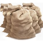 5 Sacs toile de jute - Sac jute pomme de terre – Sac a patate conservation – Anti inondation (60 x 100 cm), Marron Aafgvc