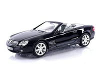 NOREV 1:18 Mercedes-Benz SL 500 2003 Noir Voiture Miniature de Collection, 183840, Black, 1/18e