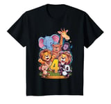 Youth 4nd Birthday Zoo Animals Boy Girl I’m 4 Animal Park T-Shirt