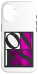 Coque pour iPhone 16 Rose One Of Them Ones Couleur rose Graphique blanc