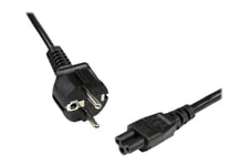 StarTech.com 1 m nätsladd för bärbara datorer, EU Schuko till C5, 2,5 A 250 V, 18AWG, AC-ersättningssladd för Notebook/bärbara datorer, strömförsörjningskabel, laddarkabel för bärbara datorer, Clover Leaf-/Mickey Mouse-strömsladd - strömkabel - IEC 60320