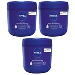 Nivea Rich Nourishing Body Cream 5 In 1 Care Dry Skin 3 x 400ml Tubs Bulk Buy