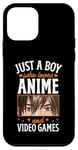 Coque pour iPhone 12 mini Juste un garçon qui aime les anime et les jeux vidéo