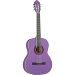 EKO GUITARS - CS-10 VIOLET Guitare classique série Studio Scala 4/4, Top en tilleul, bandes et fond en tilleul laminé, poignée et clavier en bouleau, étui inclus, couleur violette