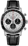 Breitling AB0138241G1P1 Navitimer B01 Chronograph 43 Silverfärgad/Läder Ø43 mm