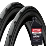 Continental GP5000 S TR Tour De France Limited Edition Folding Road Tyres With Stans 500ml Tubeless Sealant - Pair