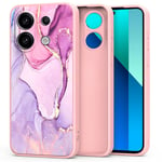 Xiaomi Redmi Note 13 (4G) Tech-Protect Marble Deksel - Rosa / Lilla