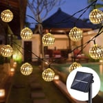 Utomhus Solar String Lights 5m 20 LED Varmvit 8 Modes IP65 Utomhus Trädgård Terrass Balkong Inomhus Utomhus String Lights