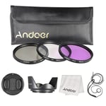 3pc Andoer 58mm Filter Kit(UV+CPL+FLD)for Canon Nikon DSLR camera Lens N6W8