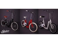 The-Sliders Metro White Stylish And Comfortable, Foldable Bike, 2-In-1 Scooter