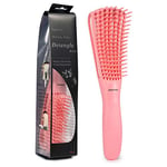 BESTOOL Detangle Hair Brush, Detangling Brush for Black Natural Hair Curly Hair Afro 3/4abc Texture, Faster and Easier Detangle Wet or Dry Hair with No Pain (Pink)