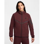 Nike Luvtröja Tech Fleece 24 FZ - Röd/Svart, storlek X-Large