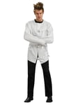 Mens Insane Asylum Costume Straight Jacket White Adult Halloween Fancy Dress