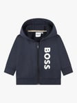 BOSS Baby Fleece Hooded Cardigan, Black