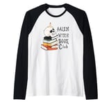 Salem Witch Book Club - Spooky Reads and Witchy Vibes Raglan Baseball Tee