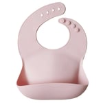 Smekke Baby | Mushie Silikon Baby Bib - Rosa Blush