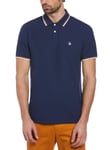 Original Penguin ORIGINAL PENGUIN Organic Cotton Pique Short Sleeve Polo Shirt With Tipped Collar In Medieval Blue M male