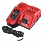 MILWAUKEE, M12-18FC Chargeur Rapide Pour Batteries De 12V Et 18V - 220V