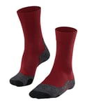 FALKE Women's TK2 Explore W SO Wool Thick Anti-Blister 1 Pair Hiking Socks, Red (Ruby 8830), 5.5-6.5