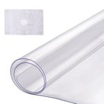 VEVOR Nappe Rectangle Transparente 40,6x81,3 cm Épaisseur 1,5 mm, Film de Table Transparent en PVC, Imperméable et Facile à Nettoyer, Protection de Table pour Bureau, Cuisine Restaurant Salle à Manger