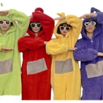 Teletubbies Cosplay Kostymer för Vuxna Unisex, Disi Onesies Lala Cosplay Pyjamas Djursovkläder Jumpsuit Kostym Yellow S