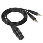 Câble séparateur 3 broches xlr à 2 rca y, double prise rca déséquilibrée vers connecteur de câble audio xlr pour mélangeur de micro à condensateur de haut-parleur amp-1m (3Pin XLR Female)