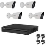 Dahua - kit de vidéosurveillance 4 caméras infrarouge 2 mpx ip cloud hd 500 gb