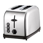 2 Slice Toaster Stainless Steel Legacy Slide In Wide Slots Defrost Reheat 900W