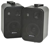 Adastra B30V-B Powerful 3 Way Speaker with Mounting Brackets - Black (Pack of 2)