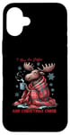 Coque pour iPhone 16 Plus Café de Noël animal élan