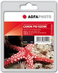 AGFAPHOTO 20 ml - svart - blekkpatron (alternativ for: Canon PGI-520BK  Canon 2932B001) - for Canon PIXMA iP4700  MP540  MP550  MP560  MP620  MP630 