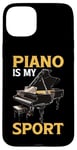 Coque pour iPhone 15 Plus Piano Is My Sport Musique Pianiste Passion