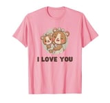 Girl I LOVE YOU Mom Baby Bear Mommy & Mini Me Family T-Shirt