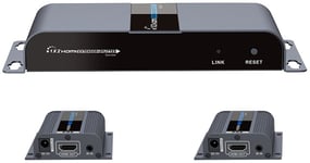 1X2 HDMI Extender Splitter over CAT6/6a/7 40m with IR pass-back