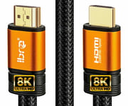 IBRA 2.1 HDMI Cable 8K, 10m Ultra HD Lead High-Speed Cord 48Gbps Supports 4320p