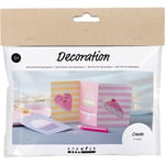 Mini DIY Kit Dekorasjon, Kaker, pastellpink, pastelllilla, pastellgul, 1pk./ 1 pk.