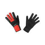 GOREWEAR M GORE WINDSTOPPER Thermo Gloves, Black/Fireball, 8