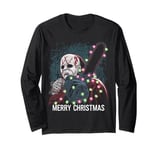 Merry Christmas Horror Fan Slasher 80s-Themed Long Sleeve T-Shirt