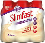 SlimFast High Protein Meal Replacement Ready-to-Drink Shake, Simply Vanilla Fla