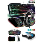 Pack GAMER PRO-ULTIMATE MKH500 SOURIS RGB + CLAVIER RGB + TAPIS SOURIS RGB + CROSSGAME NINTENDO SWITCH / PS4 XBOX + CASQUE