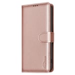 Samsung Galaxy A56 (5G) BINFEN Kunstskinn Flip Deksel m. RFID Blokkering - Rose Gold