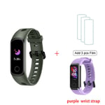 Honor-Bracelet Connect¿¿ Band 5i",¿¿Tanche,Capteur D'activit¿¿ Physique Avec Suivi Du Sommeil Et De La Fr¿¿Quence Cardiaque,"Pour Xiaomi Redmi - Type Green Add Purple