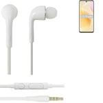 Earphones pour Huawei nova 8 International Version in ear headset stereo blanc