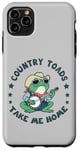 Coque pour iPhone 11 Pro Max Cool Cowboy Toad jouant de la musique, Country "Toads", Take Me Home