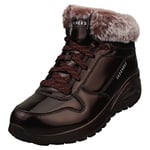 Skechers Women's UNO Rugged Ankle Boot, Burgundy, 8 UK