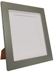 Metro Dark Grey Photo Picture Poster Frame with White Mount 50 x 70cm Image Size 24 x 16 inch (Plastic Glass)